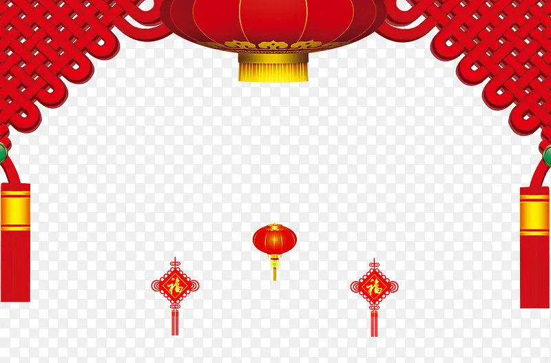 福字中国结装饰背景
