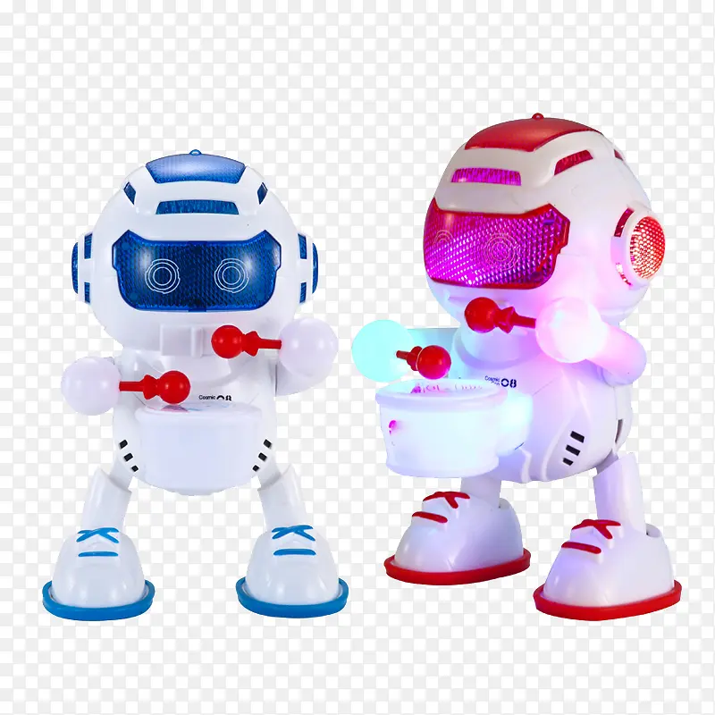 两个机器人玩具素材