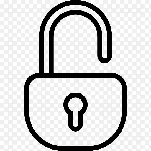 打开挂锁概述安全工具符号图标
