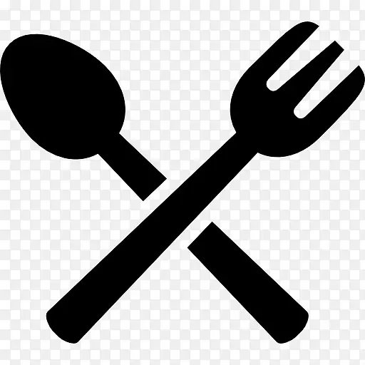 勺子和叉子交叉图标