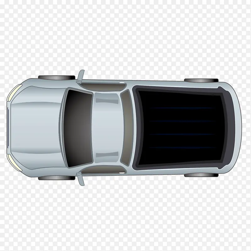 矢量顶视图家用轿车