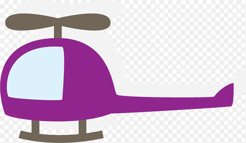 紫色卡通玩具直升机