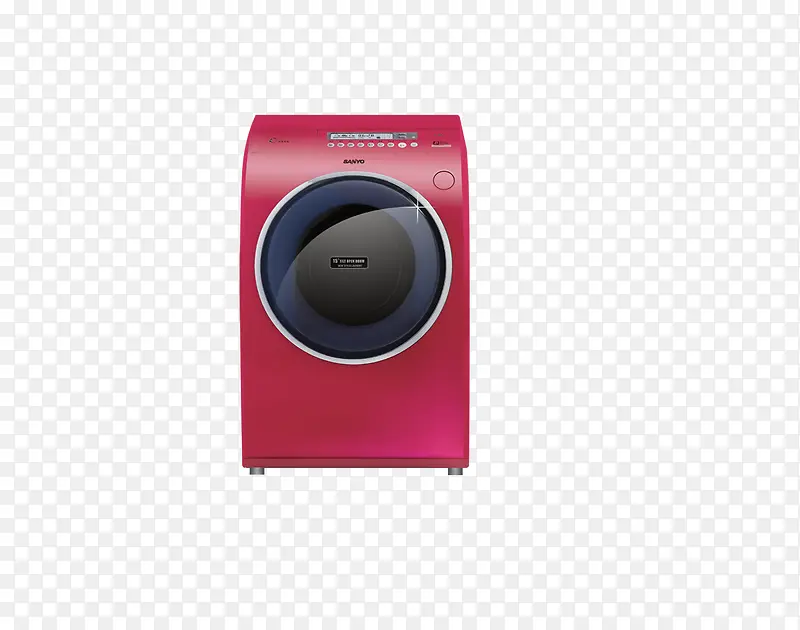 红色洗衣机