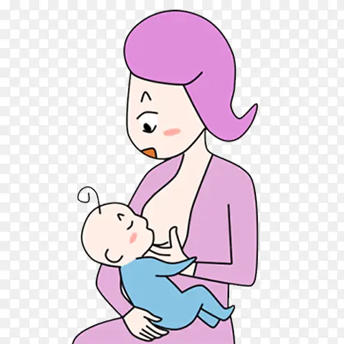 手绘版宝宝吃母乳