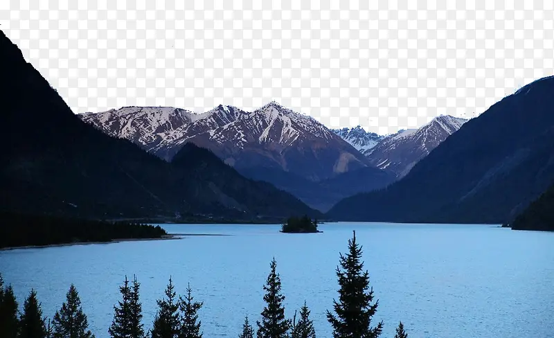 西藏旅游景区然乌湖