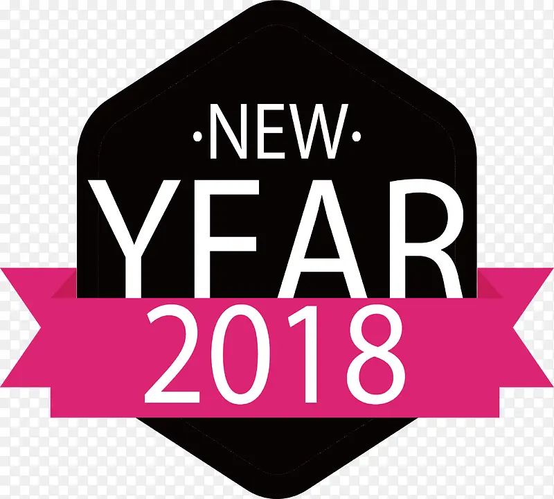 矢量2018新年标签