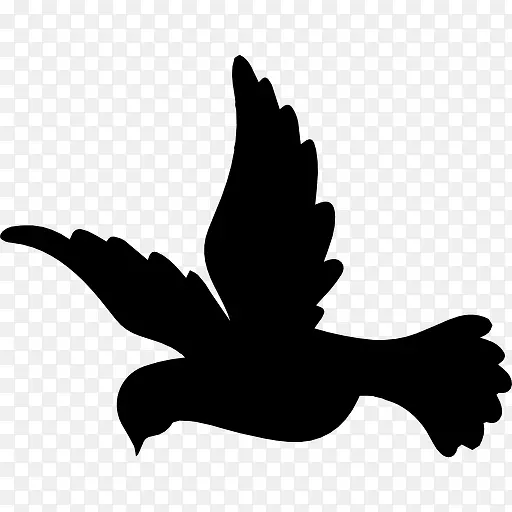 放飞的鸽子的鸟形图标
