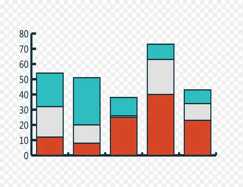 矢量条形数据坐标轴素材