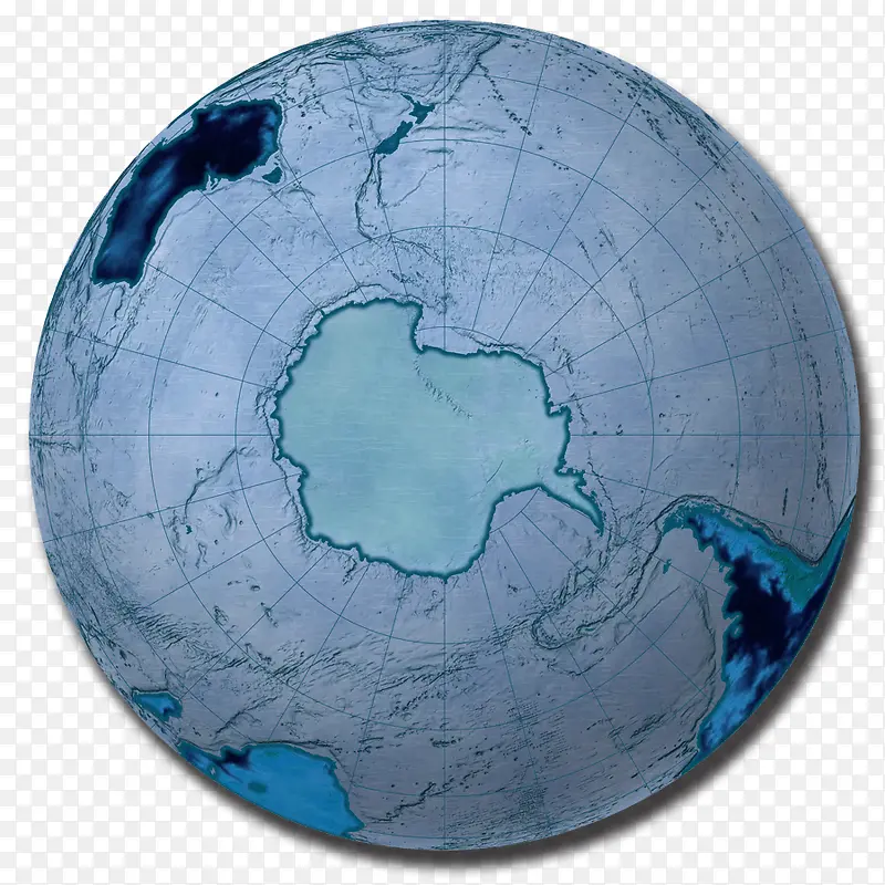 蓝色地球复古世界地图