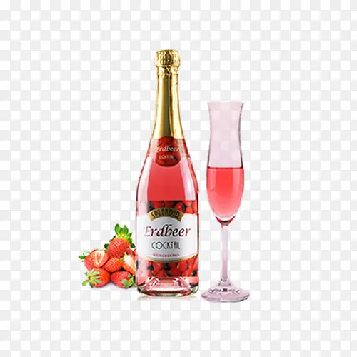 erdbeer草莓酒和半杯酒