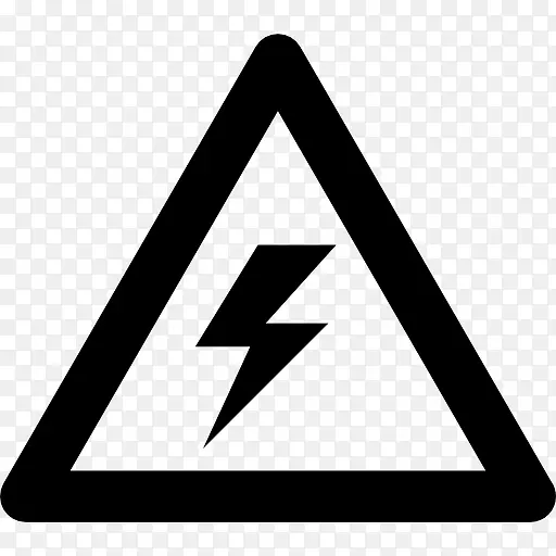 预警电压标志螺栓在一个三角形图标