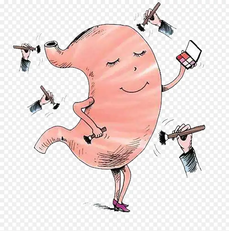 手绘卡通胃化妆养胃PNG图片素材下载_图片编号qlvoevxa-免抠素材网