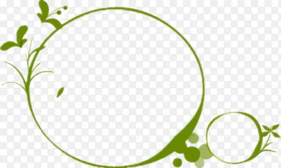 绿色圆圈二维码边框