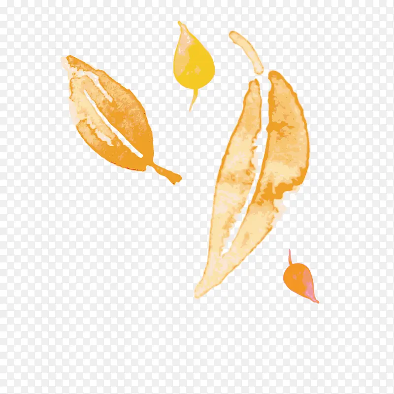 水彩黄色树叶图案