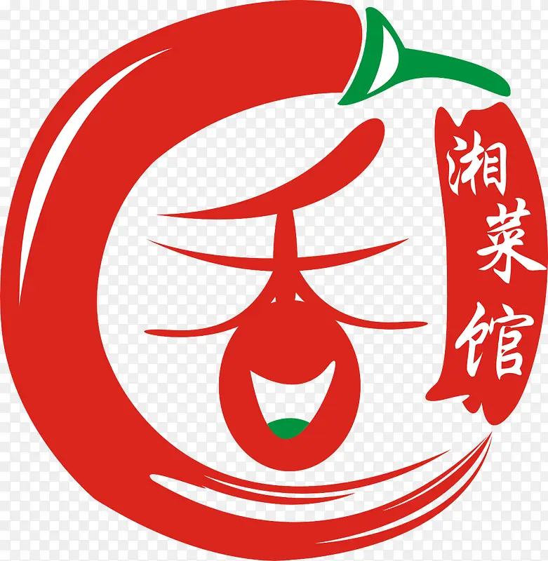 红色湘菜馆logo设计