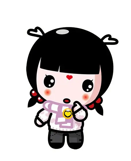 可爱的小女孩冬天