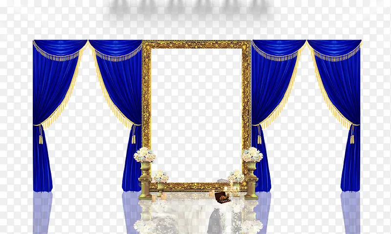 蓝色婚礼布置装饰