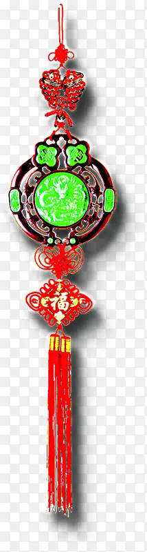 红色双鱼中国结装饰