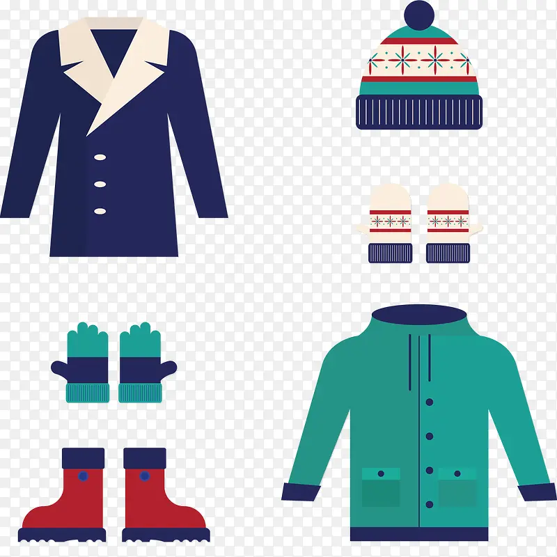 冬季服装平面设计