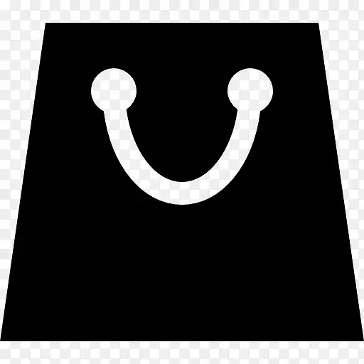 购物袋黑色形状图标