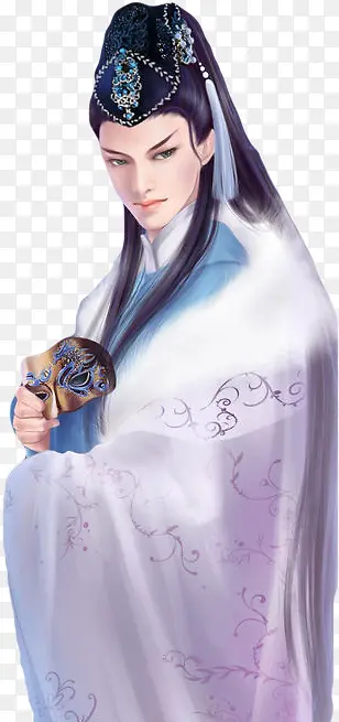 白衣武林男子古风立绘