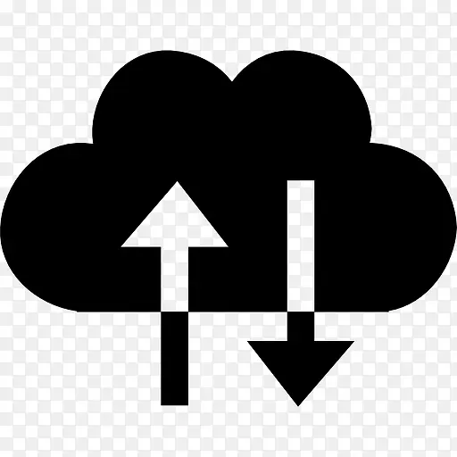 云交换符号向上和向下箭头夫妇图标