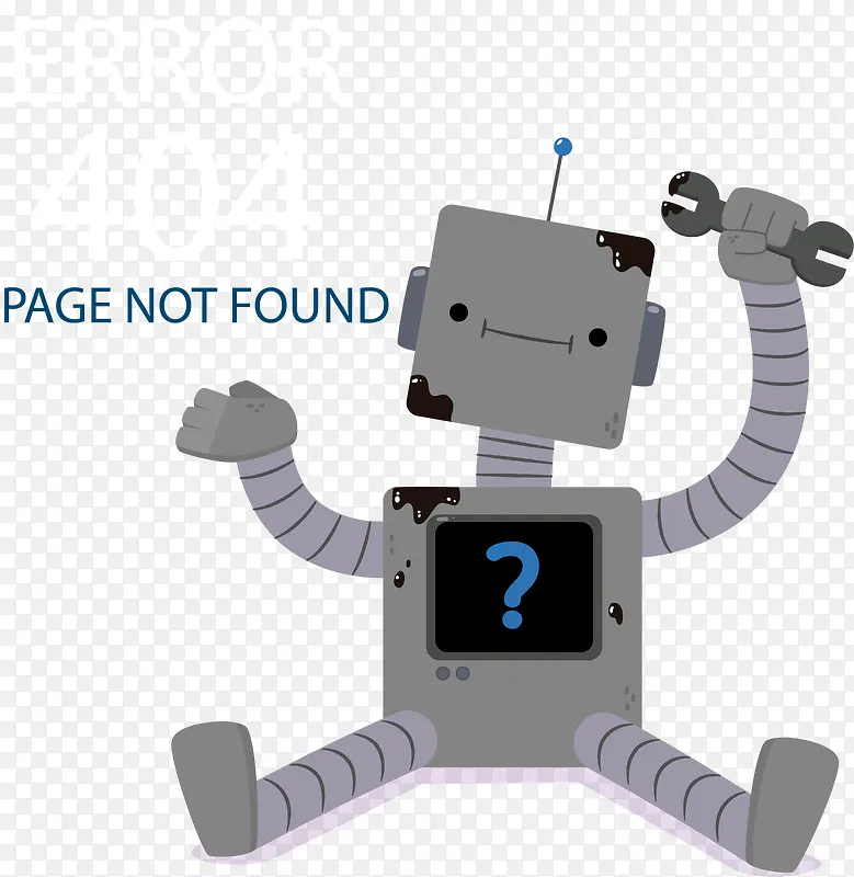 卡通时尚网页出错404插画设计