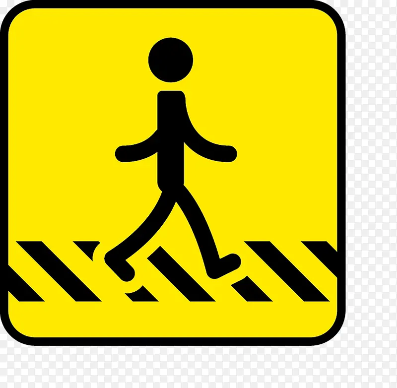 黄色行人过路图标PNG图片素材下载_图片编号yxjgojrv-免抠素材网