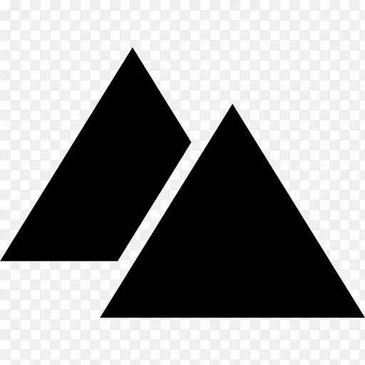 两座金字塔图标