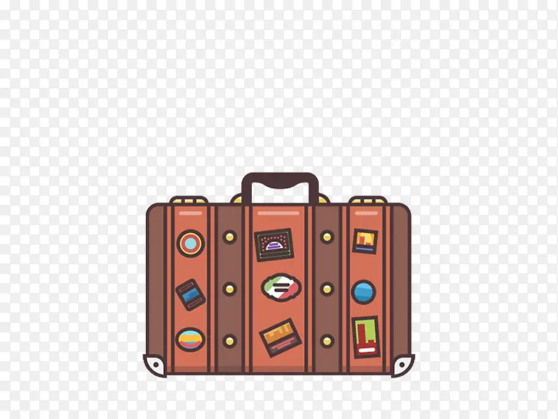 卡通可爱行李箱素材