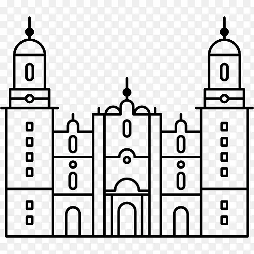 莫雷利亚大教堂在墨西哥图标