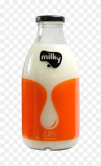 可爱的牛奶瓶