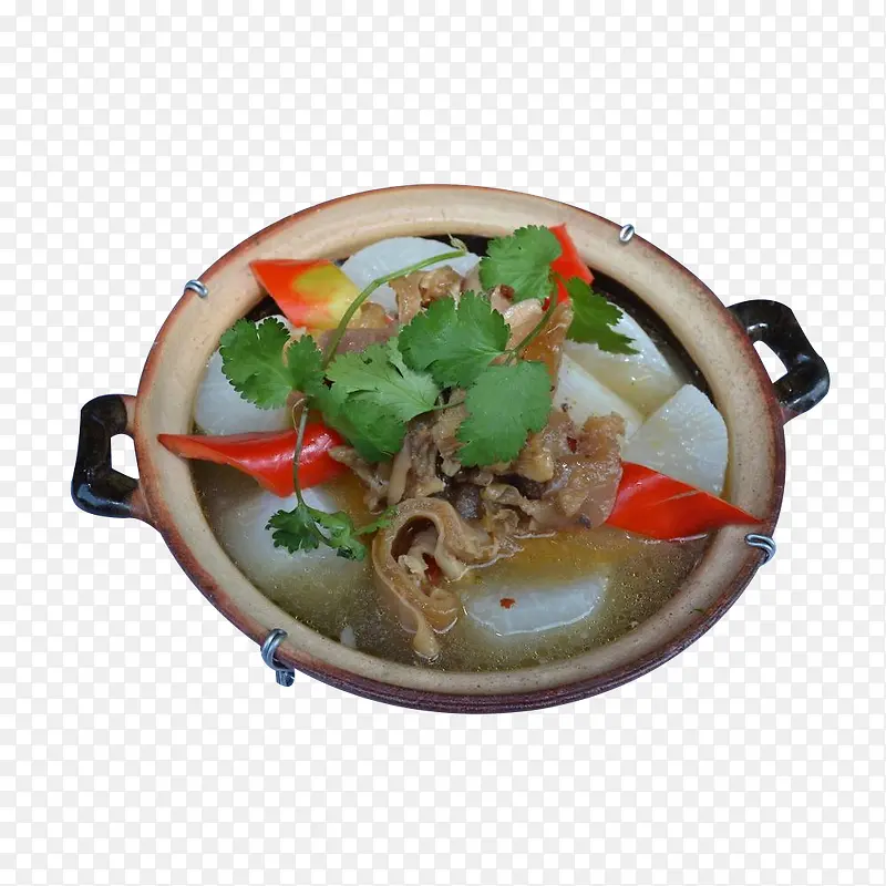 清淡口味美食萝卜牛杂煲