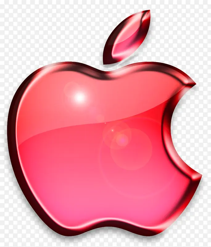 粉红色苹果logo素材