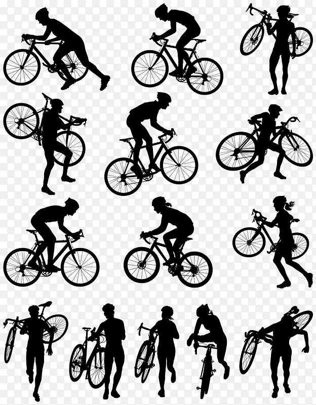 矢量奥运比赛自行车车队展示
