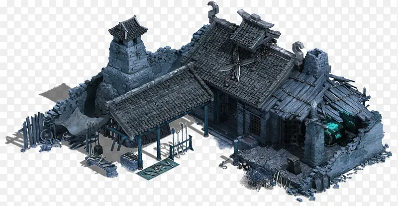 古建筑中国风免抠素材