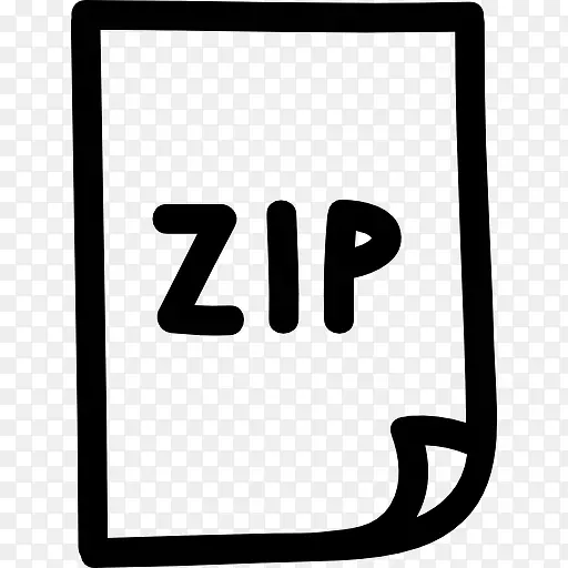 zip文件手绘界面符号图标