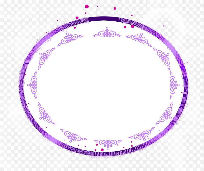 紫色清新心愿卡卡片圈圈
