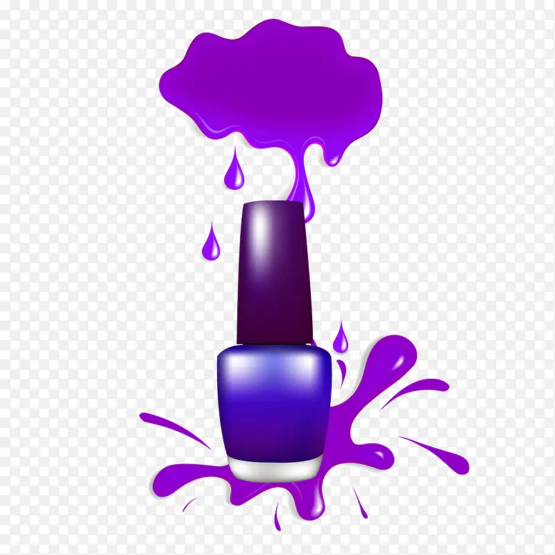 紫色耀眼雨滴指甲油瓶