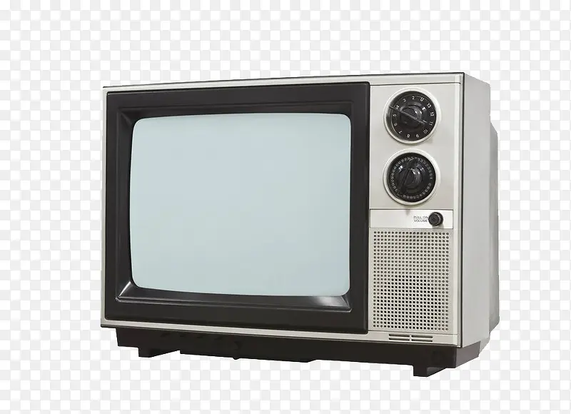 白色旧电视机