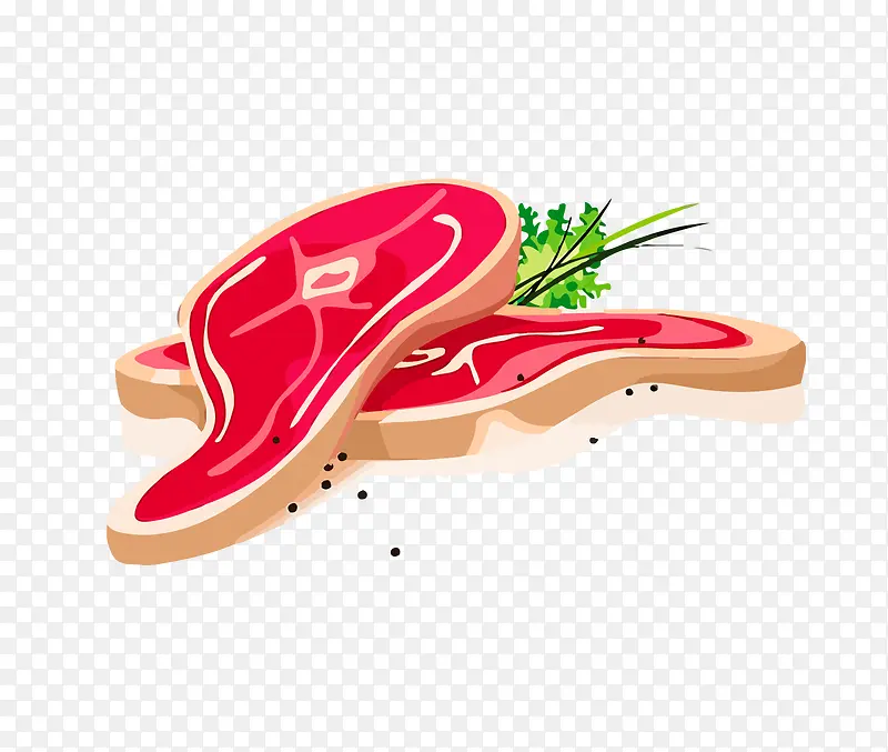 新鲜肉片素材