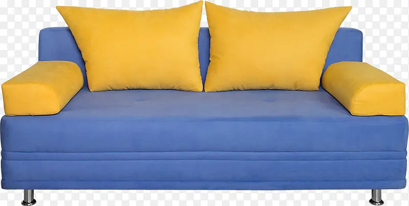 靠枕蓝色沙发