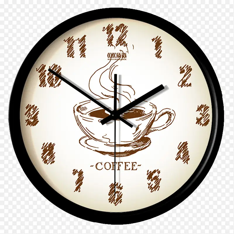 咖啡杯图案创意挂钟