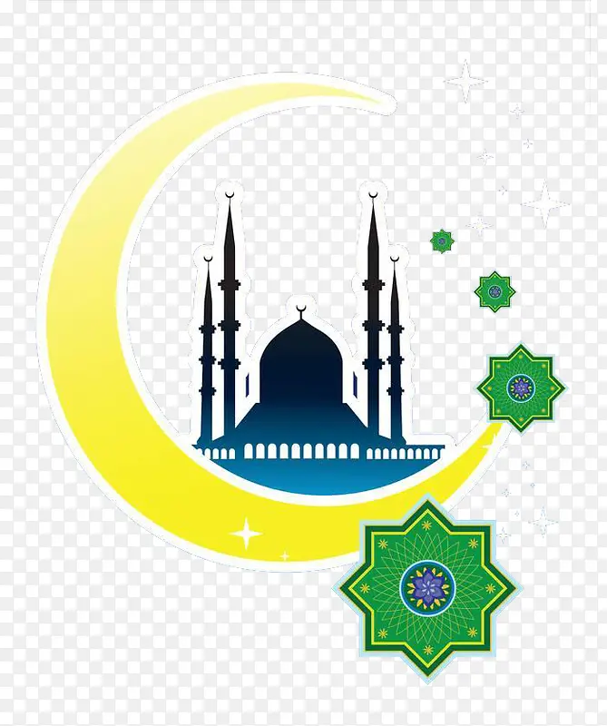 月亮和伊斯兰传统八边形图案