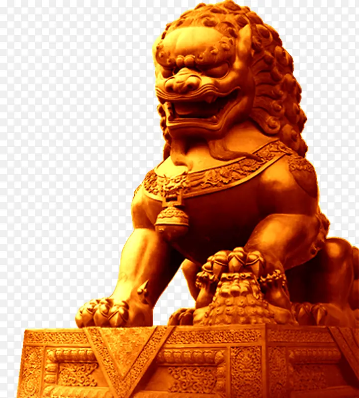 中国风石狮子装饰图案