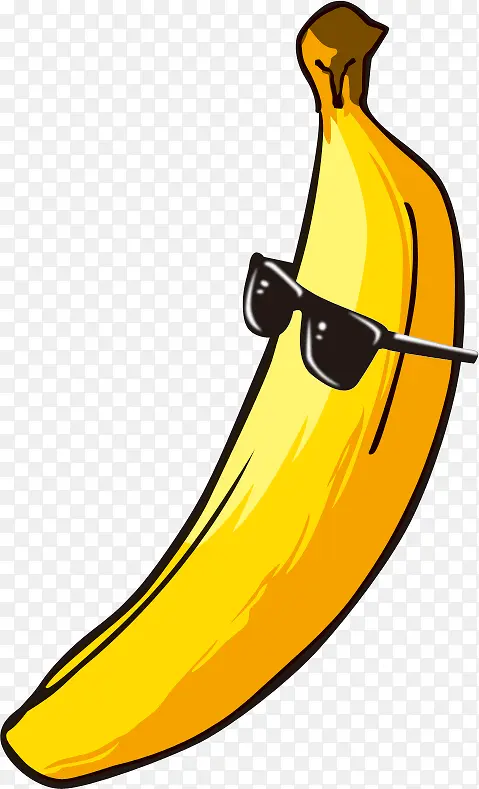 戴眼镜的单只香蕉宝宝
