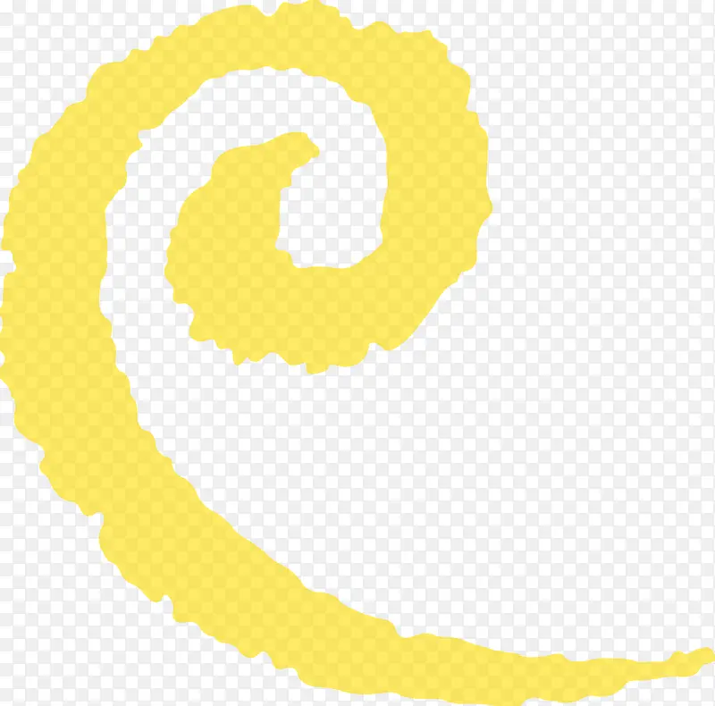 黄色不规则圆形流畅线条