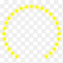 发光的黄色圆点环