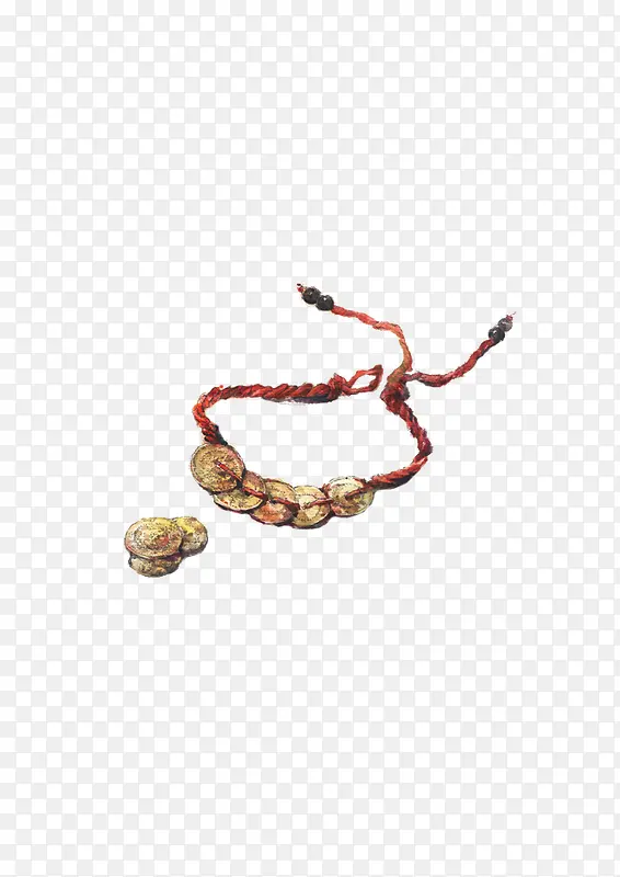 铜钱手链编织古代