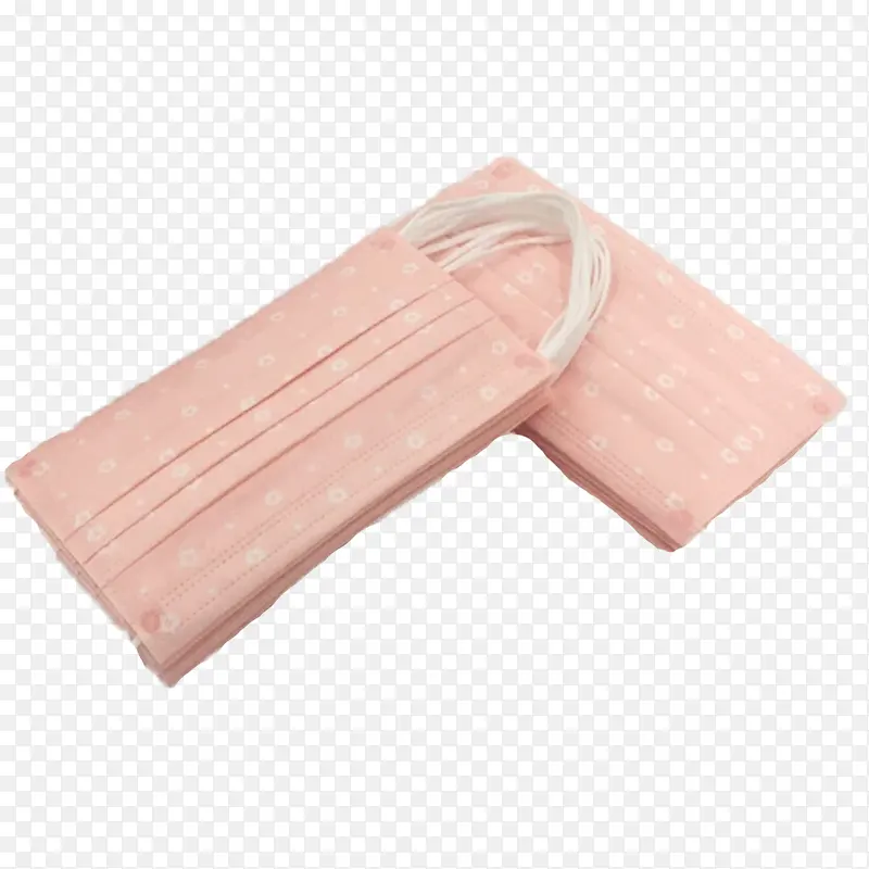粉色一打透气防霾简约一次性口罩